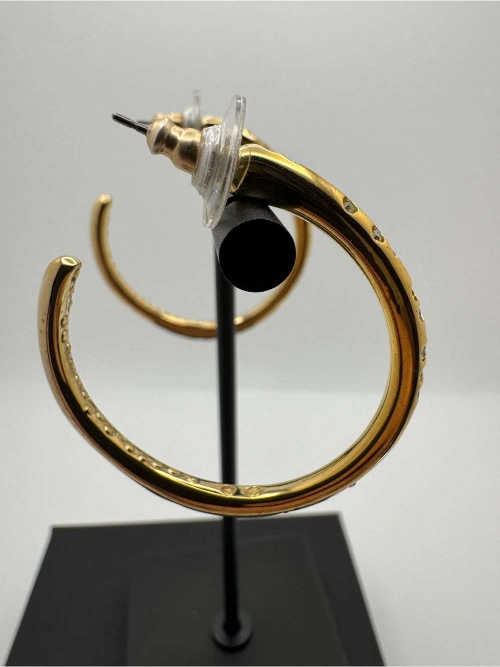 Swarovski Gold-Toned Crystal Hoop Earrings